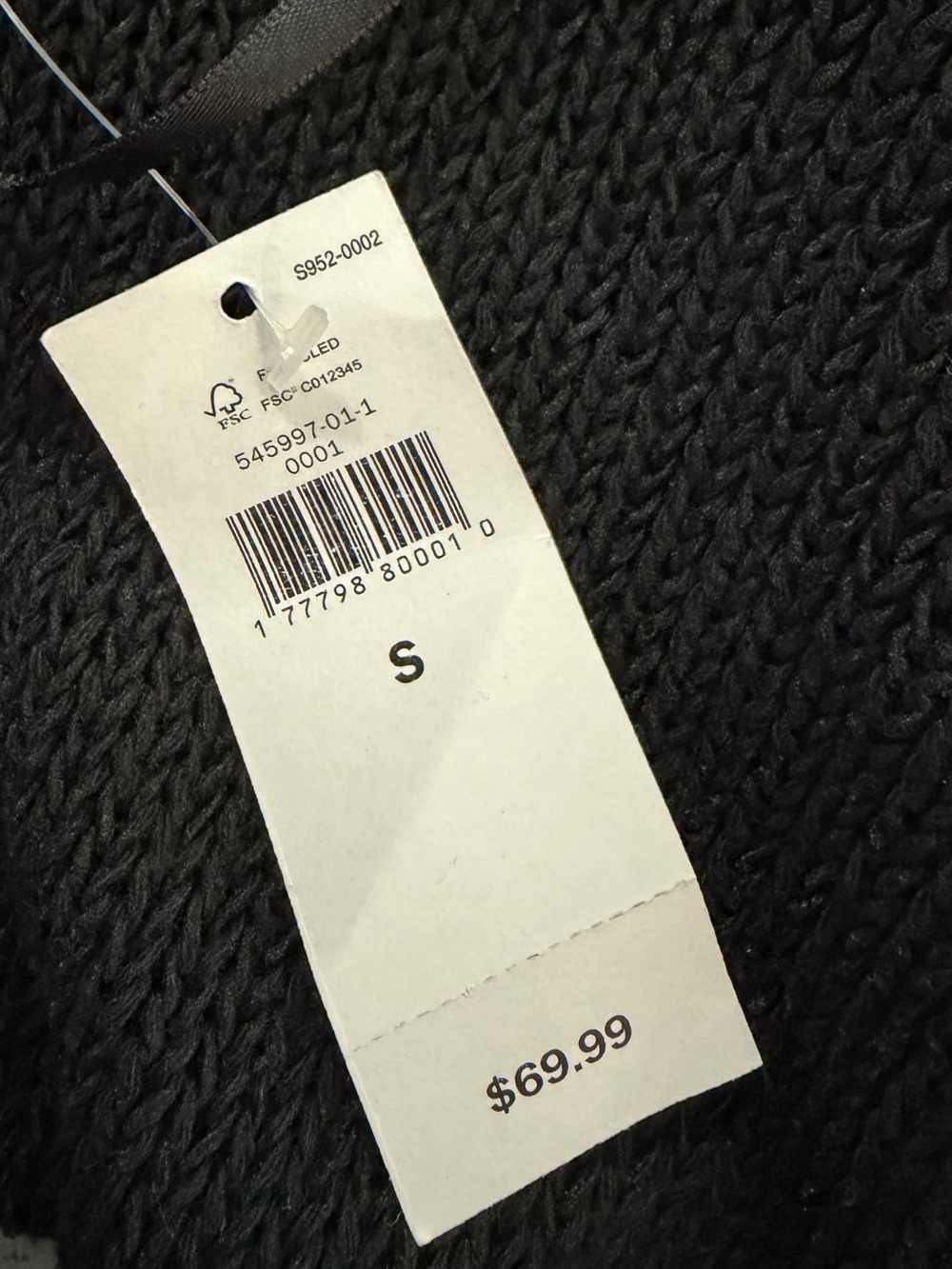 NWT Banana Republic Open Knit Jersey Stitch Ribbed Shawl Collar Cardigan - Black - Picture 8 of 11